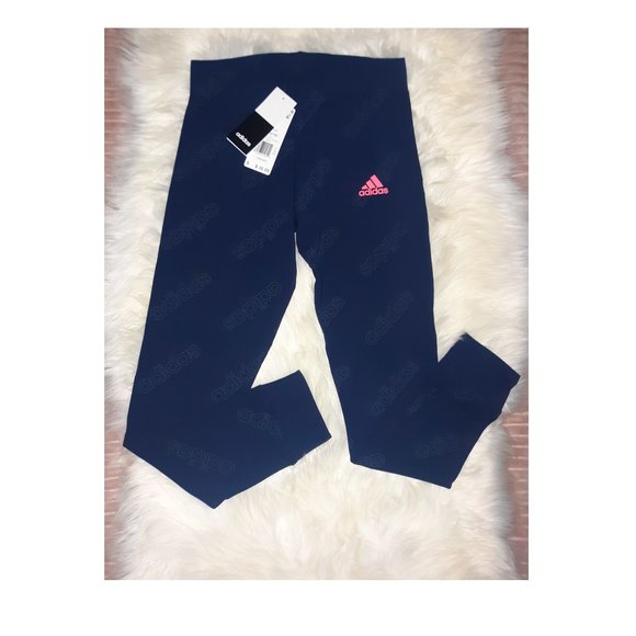 *NWT* ADIDAS Navy Blue Logo Legging - Picture 2 of 6